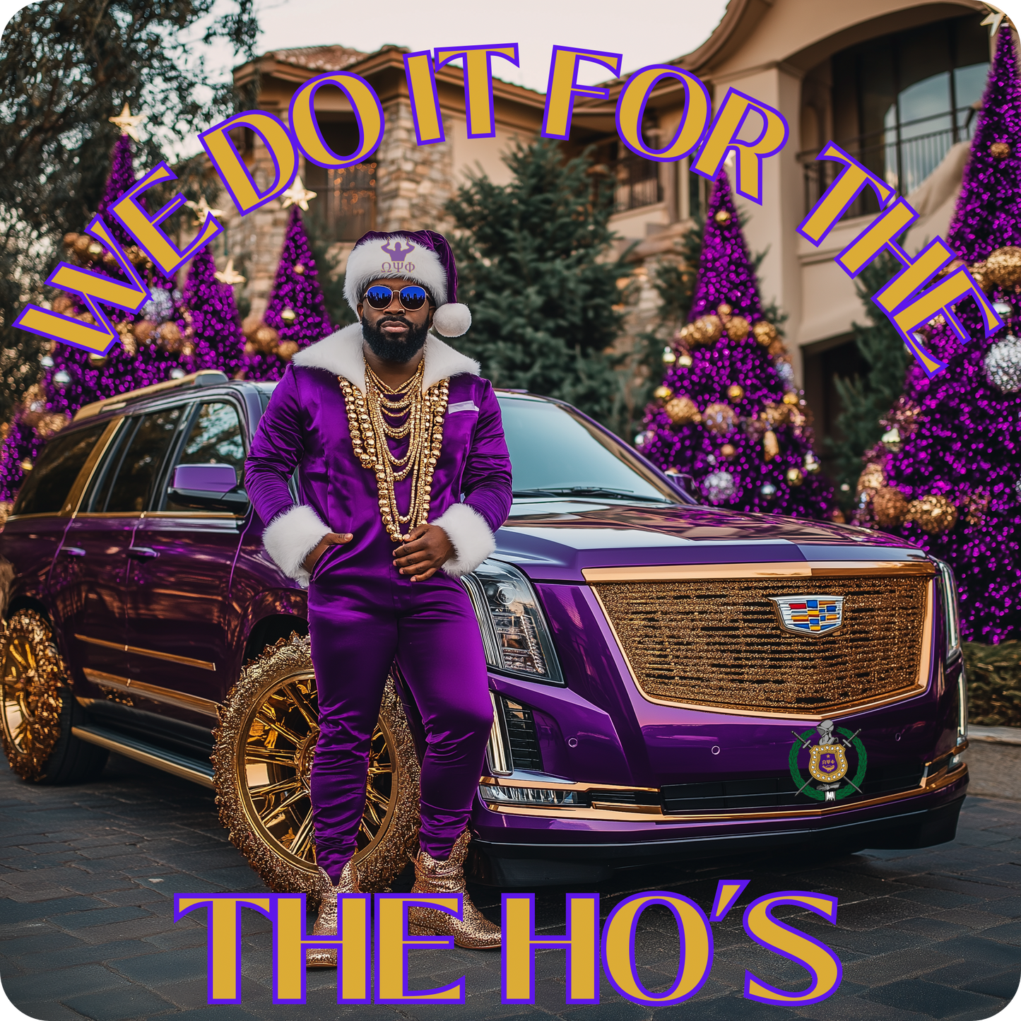 WE DO IT FOR THE HO’S HOLIDAY HOODIE (Omega Psi Phi)